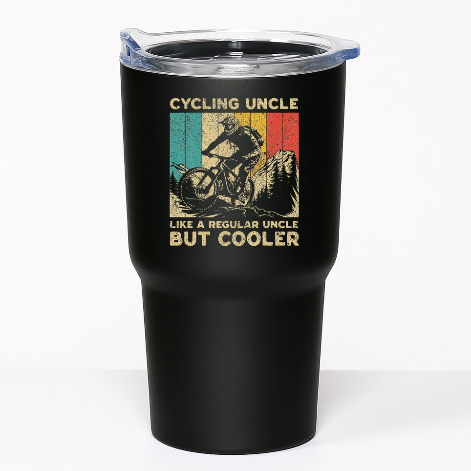 Cycling Uncle Bicycle Riding Cyclist Tumbler