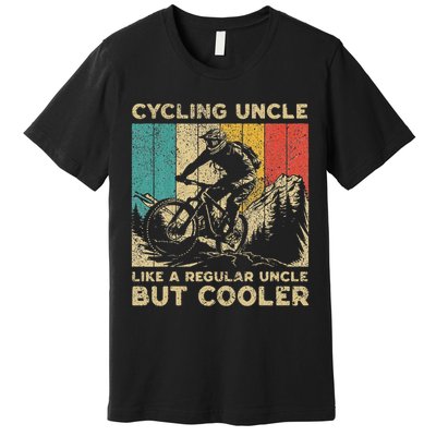 Cycling Uncle Bicycle Riding Cyclist Premium T-Shirt
