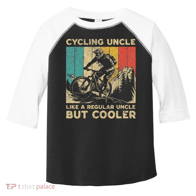 Cycling Uncle Bicycle Riding Cyclist Toddler Fine Jersey T-Shirt
