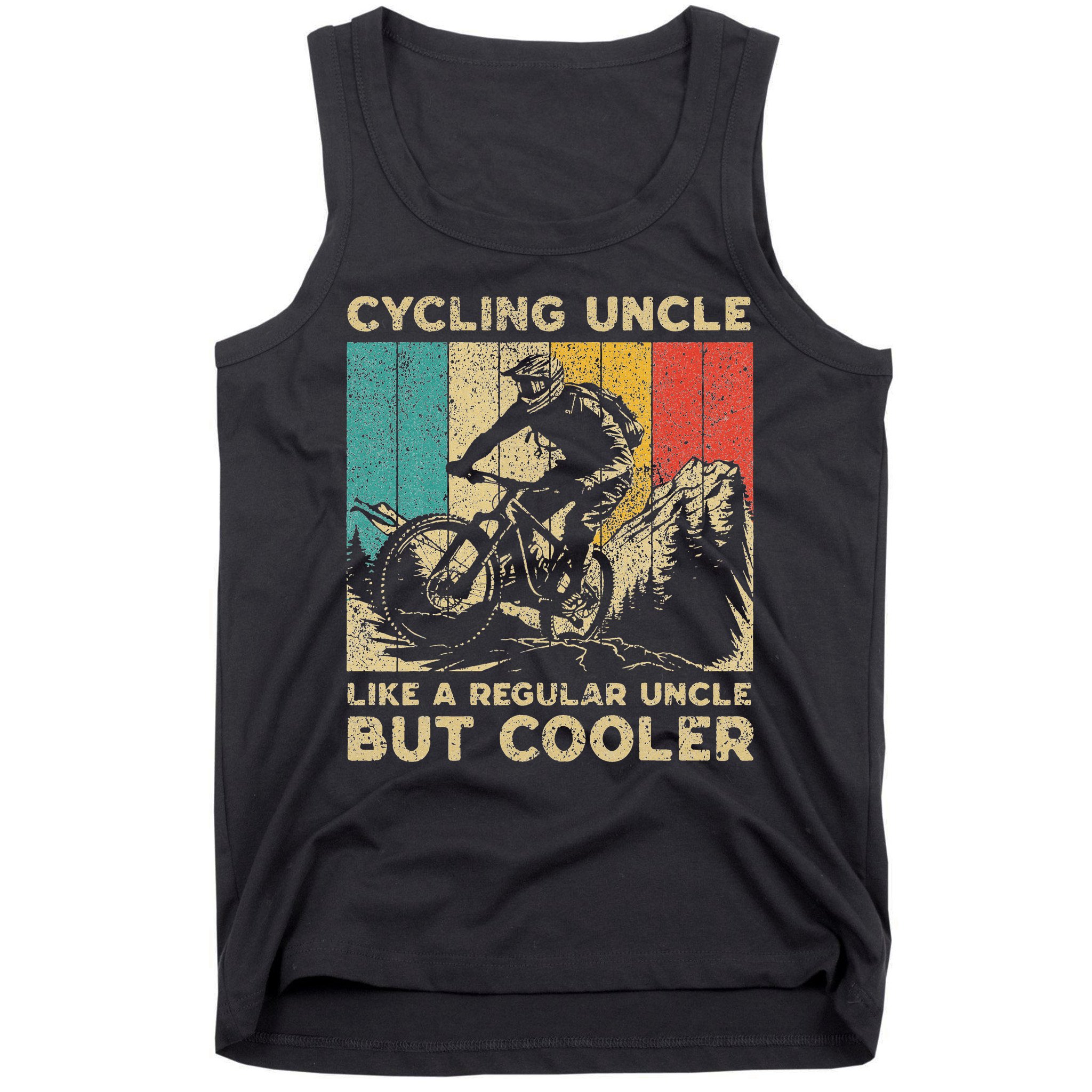 Cycling Uncle Bicycle Riding Cyclist Tank Top