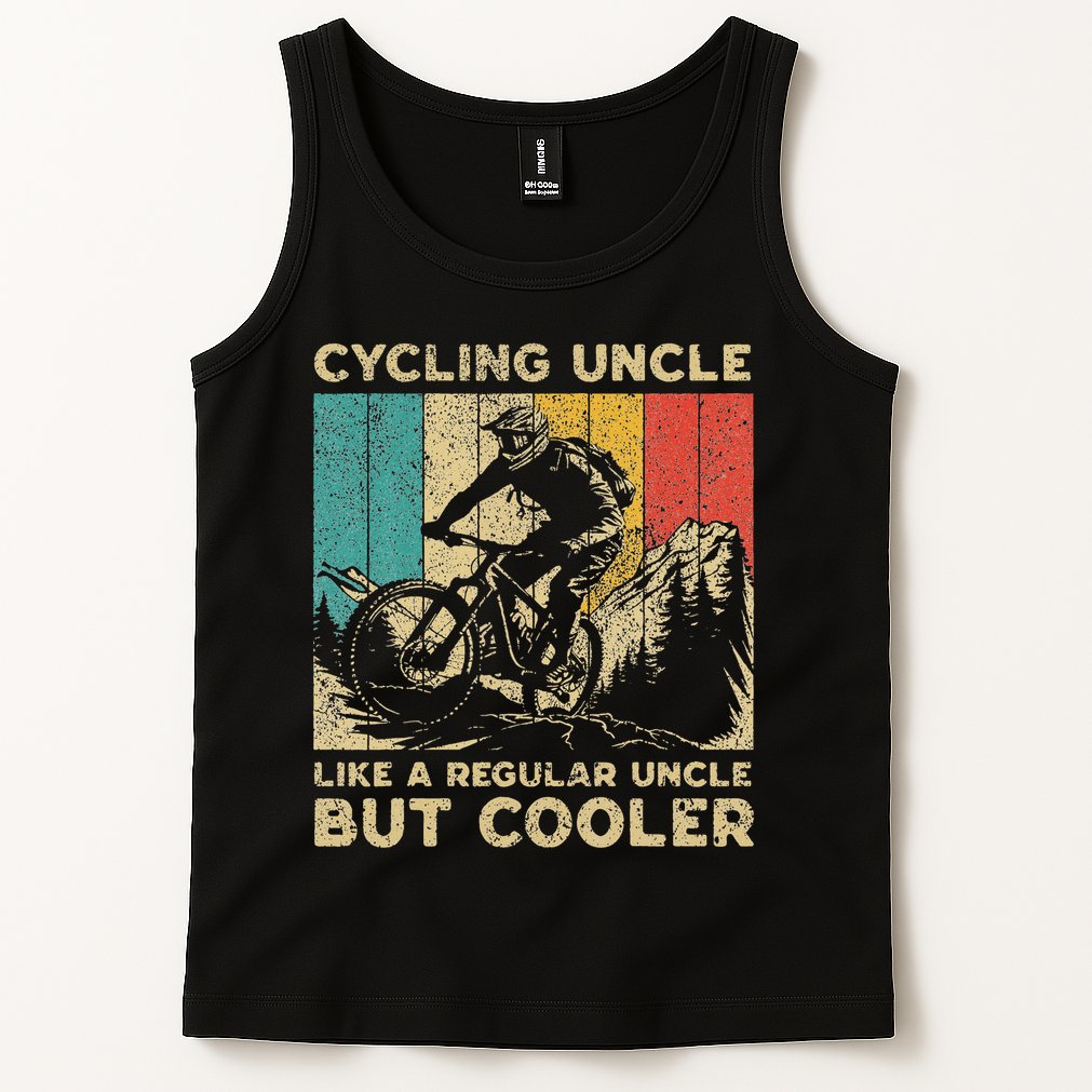Cycling Uncle Bicycle Riding Cyclist Tank Top
