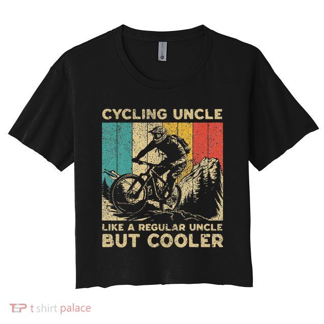 Cycling Uncle Bicycle Riding Cyclist Crop Top