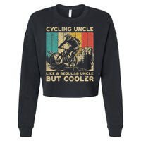 Cycling Uncle Bicycle Riding Cyclist Cropped Pullover Crew