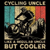 Cycling Uncle Bicycle Riding Cyclist Cropped Pullover Crew