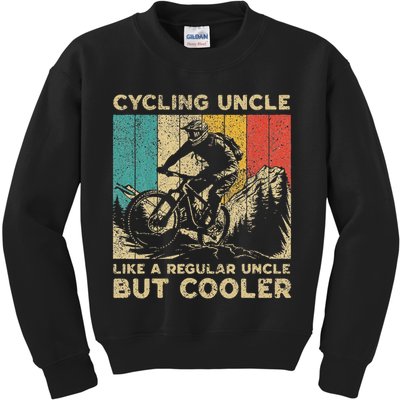 Cycling Uncle Bicycle Riding Cyclist Kids Sweatshirt