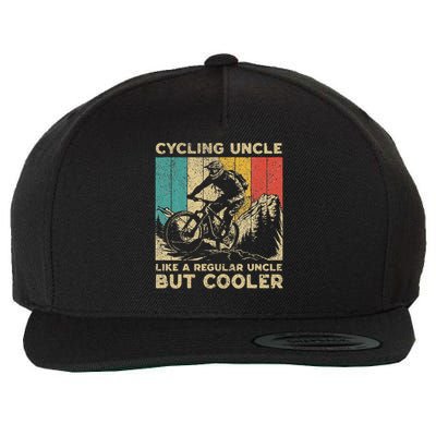 Cycling Uncle Bicycle Riding Cyclist Wool Snapback Cap