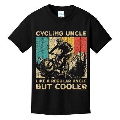 Cycling Uncle Bicycle Riding Cyclist Kids T-Shirt