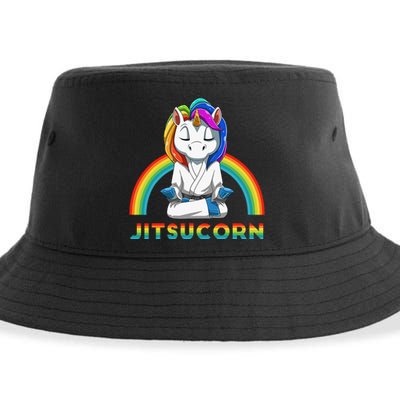 Cute Unicorn Brazilian Jiu-Jitsu MMA BJJ Gift Sustainable Bucket Hat