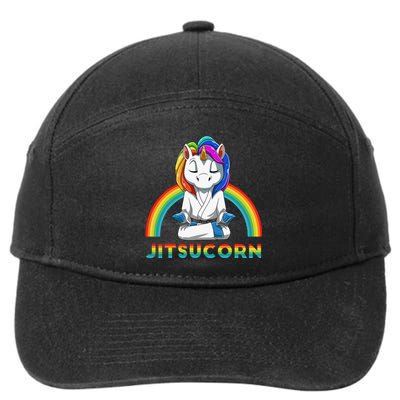 Cute Unicorn Brazilian Jiu-Jitsu MMA BJJ Gift 7-Panel Snapback Hat