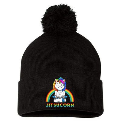 Cute Unicorn Brazilian Jiu-Jitsu MMA BJJ Gift Pom Pom 12in Knit Beanie