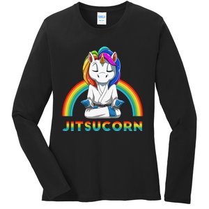 Cute Unicorn Brazilian Jiu-Jitsu MMA BJJ Gift Ladies Long Sleeve Shirt