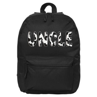 Cow Uncle Birthday Family Matching Fathers Day Boy Girl  16 in Basic Backpack