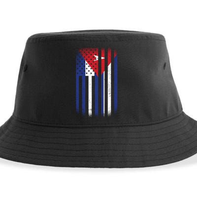 Vintage Cuban Flag Sustainable Bucket Hat