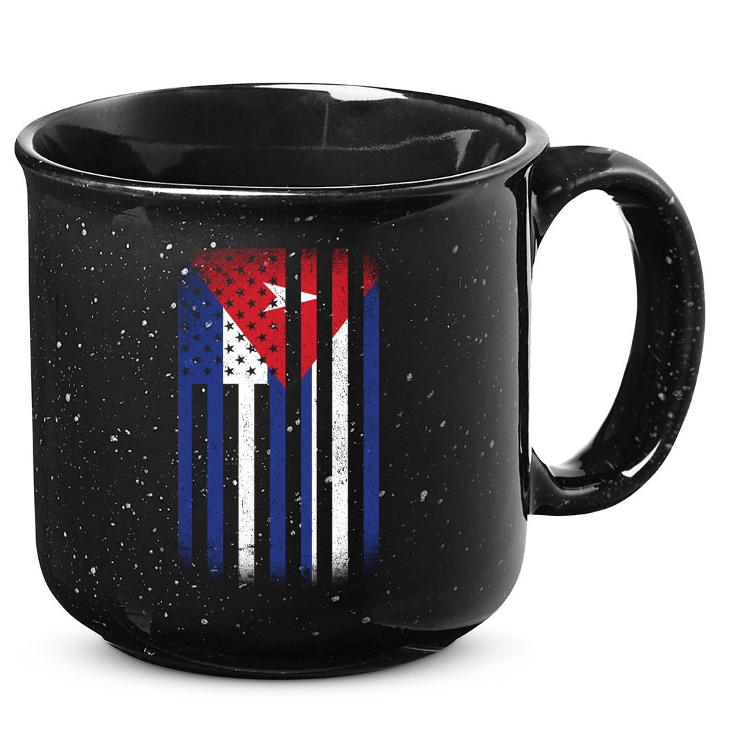 Vintage Cuban Flag 15oz Campfire Ceramic Mug