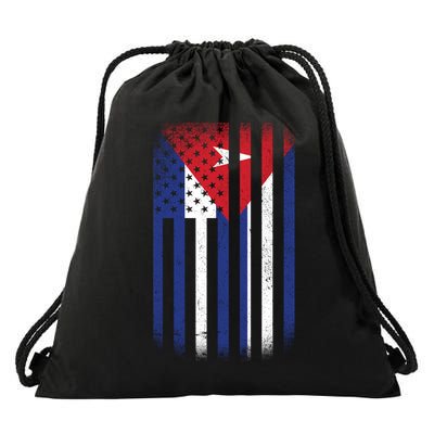Vintage Cuban Flag Drawstring Bag