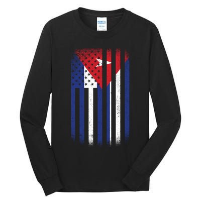 Vintage Cuban Flag Tall Long Sleeve T-Shirt