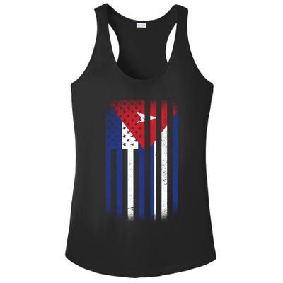 Vintage Cuban Flag Ladies PosiCharge Competitor Racerback Tank