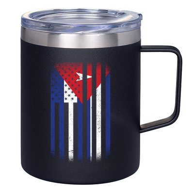 Vintage Cuban Flag 12oz Stainless Steel Coffee Mug