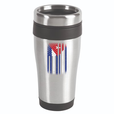 Vintage Cuban Flag 16oz Travel Tumbler
