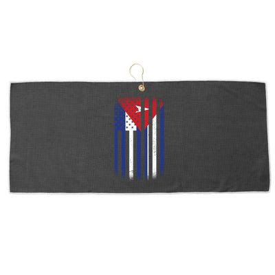 Vintage Cuban Flag Large Microfiber Waffle Golf Towel