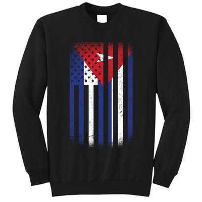 Vintage Cuban Flag Tall Sweatshirt