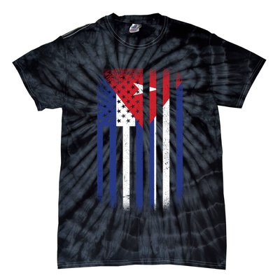 Vintage Cuban Flag Tie-Dye T-Shirt