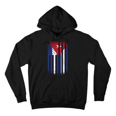 Vintage Cuban Flag Tall Hoodie