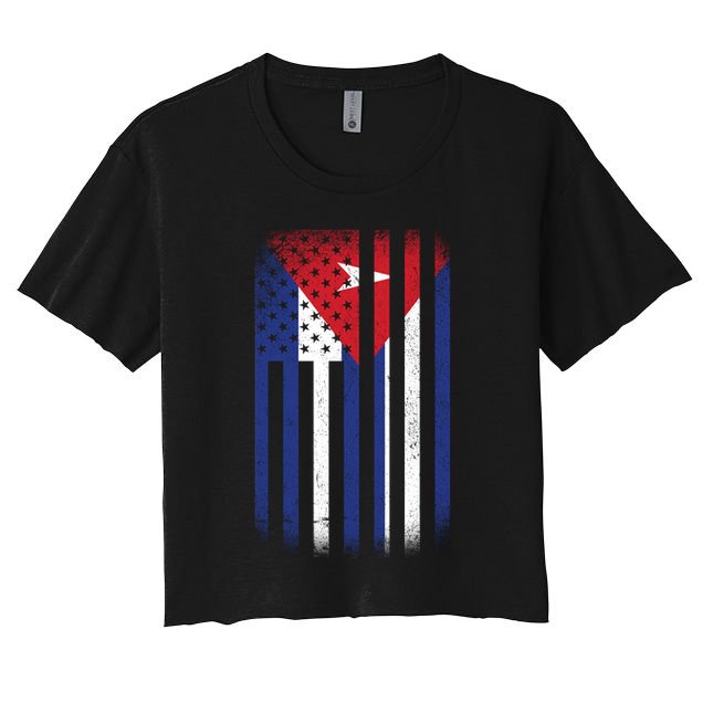 Vintage Cuban Flag Crop Top