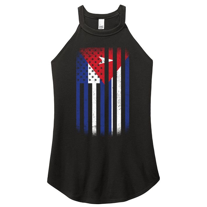 Vintage Cuban Flag Women's Perfect Tri Rocker Tank