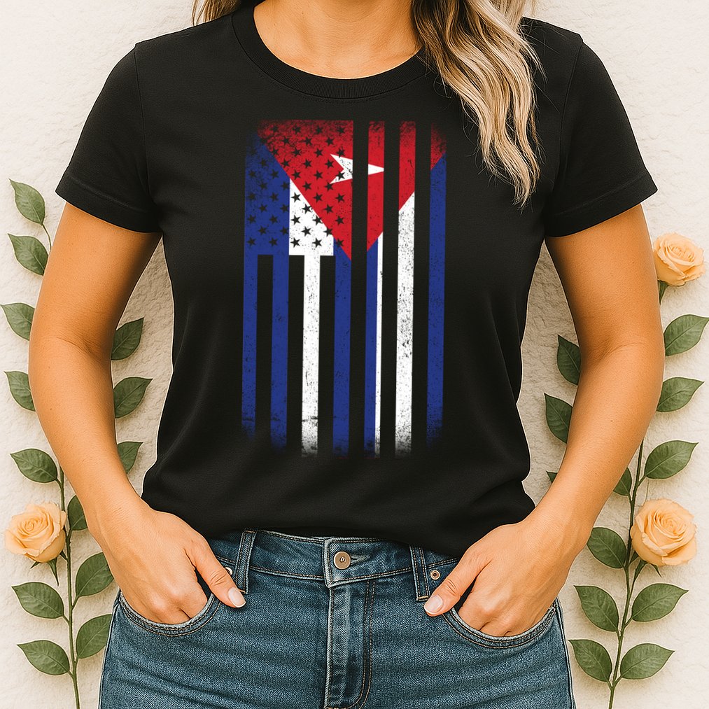 Vintage Cuban Flag Womens T-Shirt