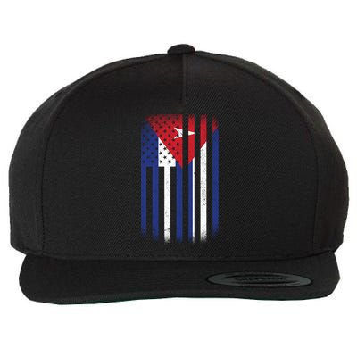 Vintage Cuban Flag Wool Snapback Cap