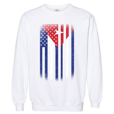 Vintage Cuban Flag Garment-Dyed Sweatshirt