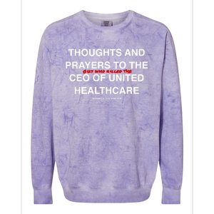 Ceo Unitedhealth Brian Thompson Rip Prayer Colorblast Crewneck Sweatshirt