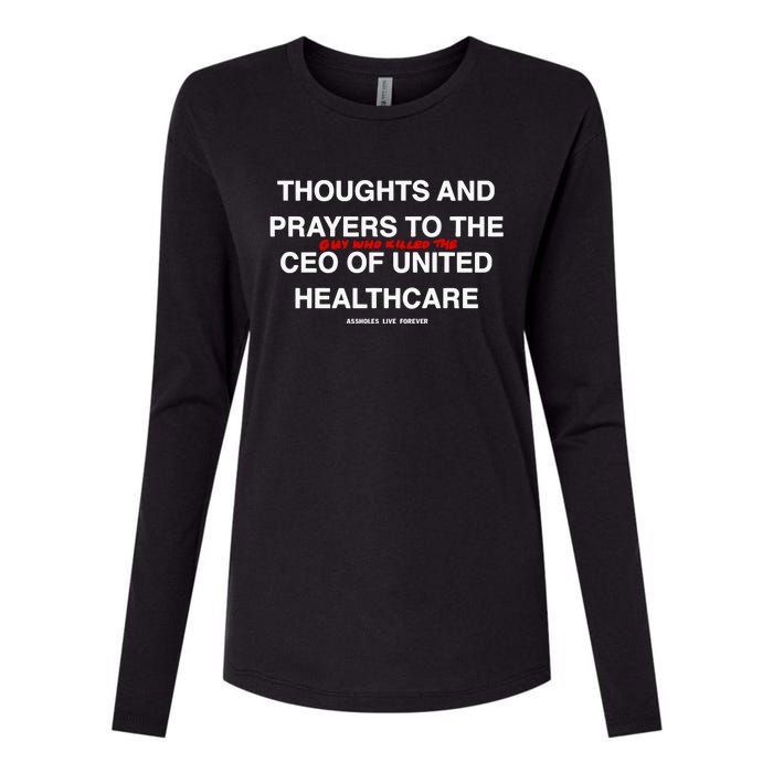 Ceo Unitedhealth Brian Thompson Rip Prayer Womens Cotton Relaxed Long Sleeve T-Shirt