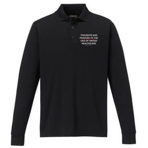 Ceo Unitedhealth Brian Thompson Rip Prayer Performance Long Sleeve Polo