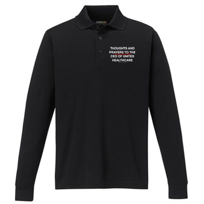 Ceo Unitedhealth Brian Thompson Rip Prayer Performance Long Sleeve Polo