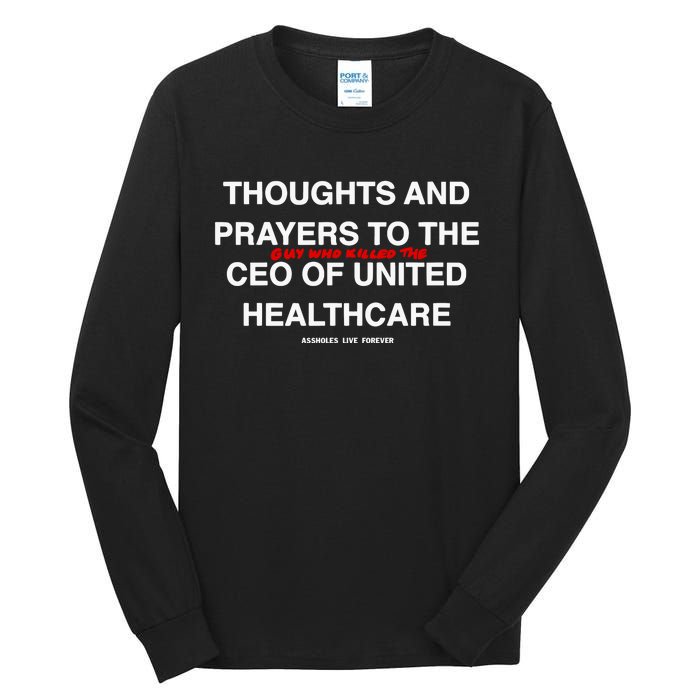 Ceo Unitedhealth Brian Thompson Rip Prayer Tall Long Sleeve T-Shirt