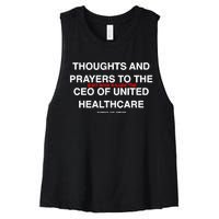 Ceo Unitedhealth Brian Thompson Rip Prayer Women's Racerback Cropped Tank