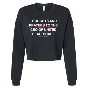 Ceo Unitedhealth Brian Thompson Rip Prayer Cropped Pullover Crew