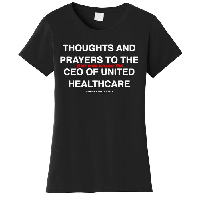 Ceo Unitedhealth Brian Thompson Rip Prayer Women's T-Shirt