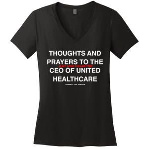 Ceo Unitedhealth Brian Thompson Rip Prayer Women's V-Neck T-Shirt