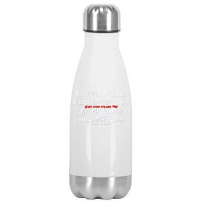 Ceo Unitedhealth Brian Thompson Rip Prayer Stainless Steel Insulated Water Bottle