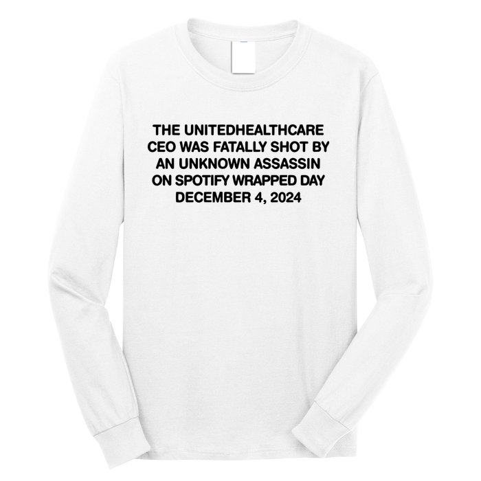 Ceo Unitedhealth Brian Thompson Rip Long Sleeve Shirt