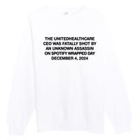 Ceo Unitedhealth Brian Thompson Rip Premium Crewneck Sweatshirt