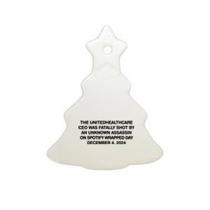 Ceo Unitedhealth Brian Thompson Rip Ceramic Tree Ornament