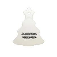 Ceo Unitedhealth Brian Thompson Rip Ceramic Tree Ornament