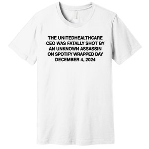 Ceo Unitedhealth Brian Thompson Rip Premium T-Shirt