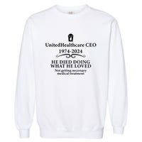 Ceo Unitedhealth Brian Thompson Rip Prayer Garment-Dyed Sweatshirt