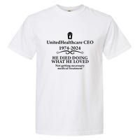 Ceo Unitedhealth Brian Thompson Rip Prayer Garment-Dyed Heavyweight T-Shirt