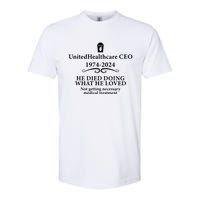 Ceo Unitedhealth Brian Thompson Rip Prayer Softstyle CVC T-Shirt